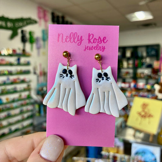 Cat Ghost Dangles