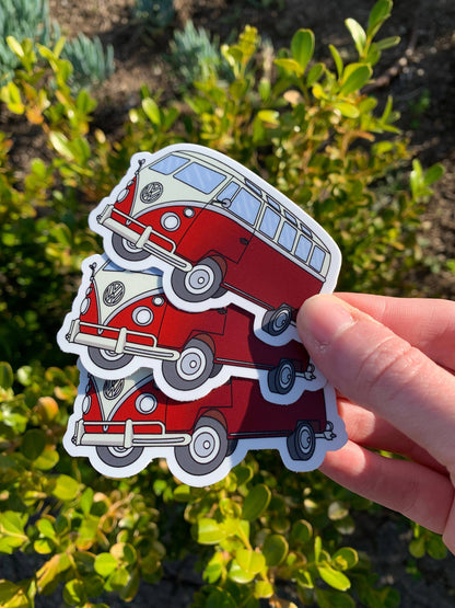 Vintage Volkswagen Bus Sticker