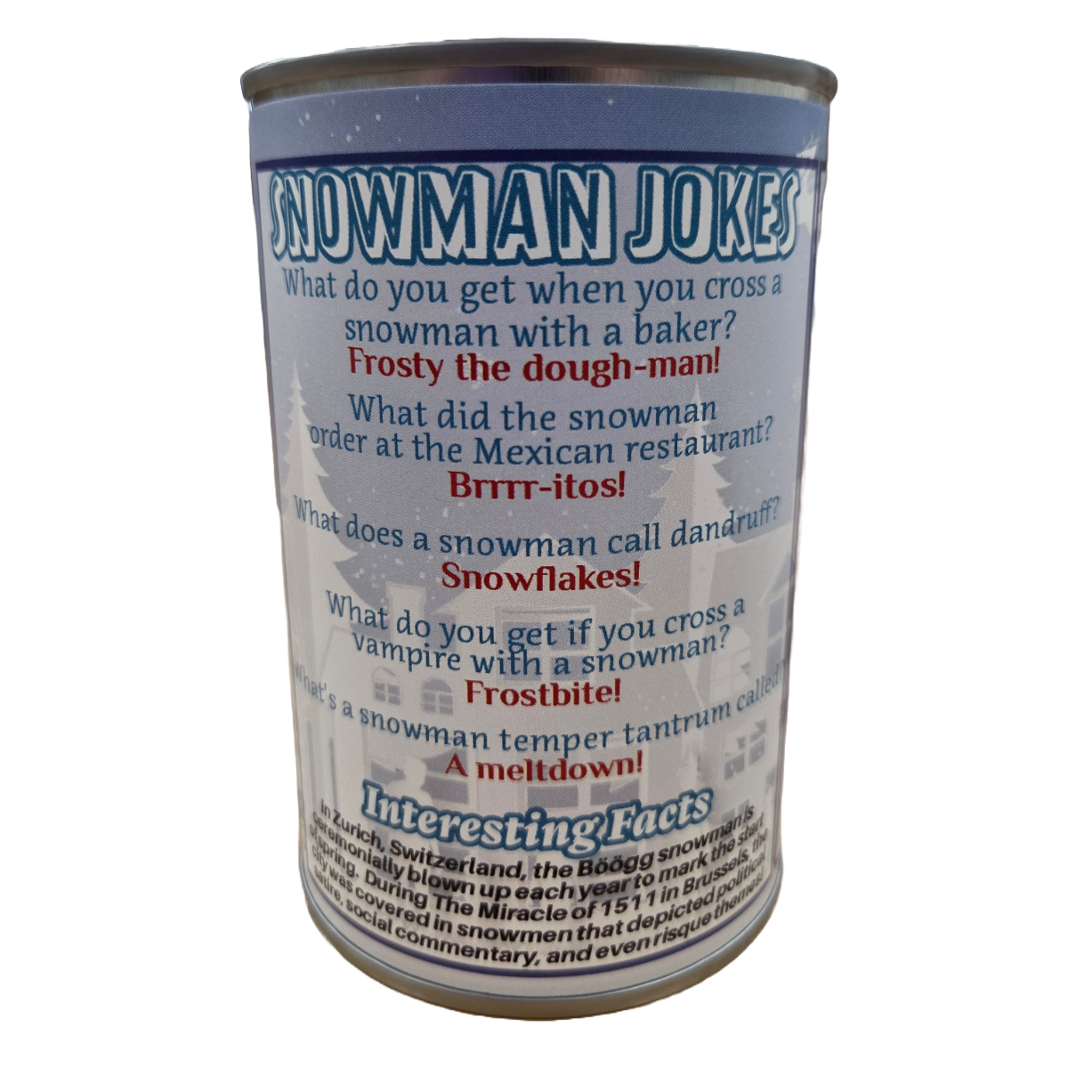 Mike the Canned Snowman - Christmas Plush in Can w/Jokes