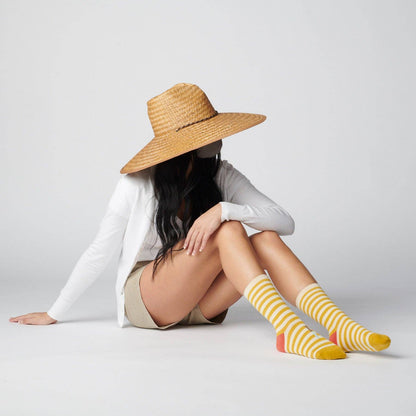 Eureka Regular Stripe Crew Socks — California Gold
