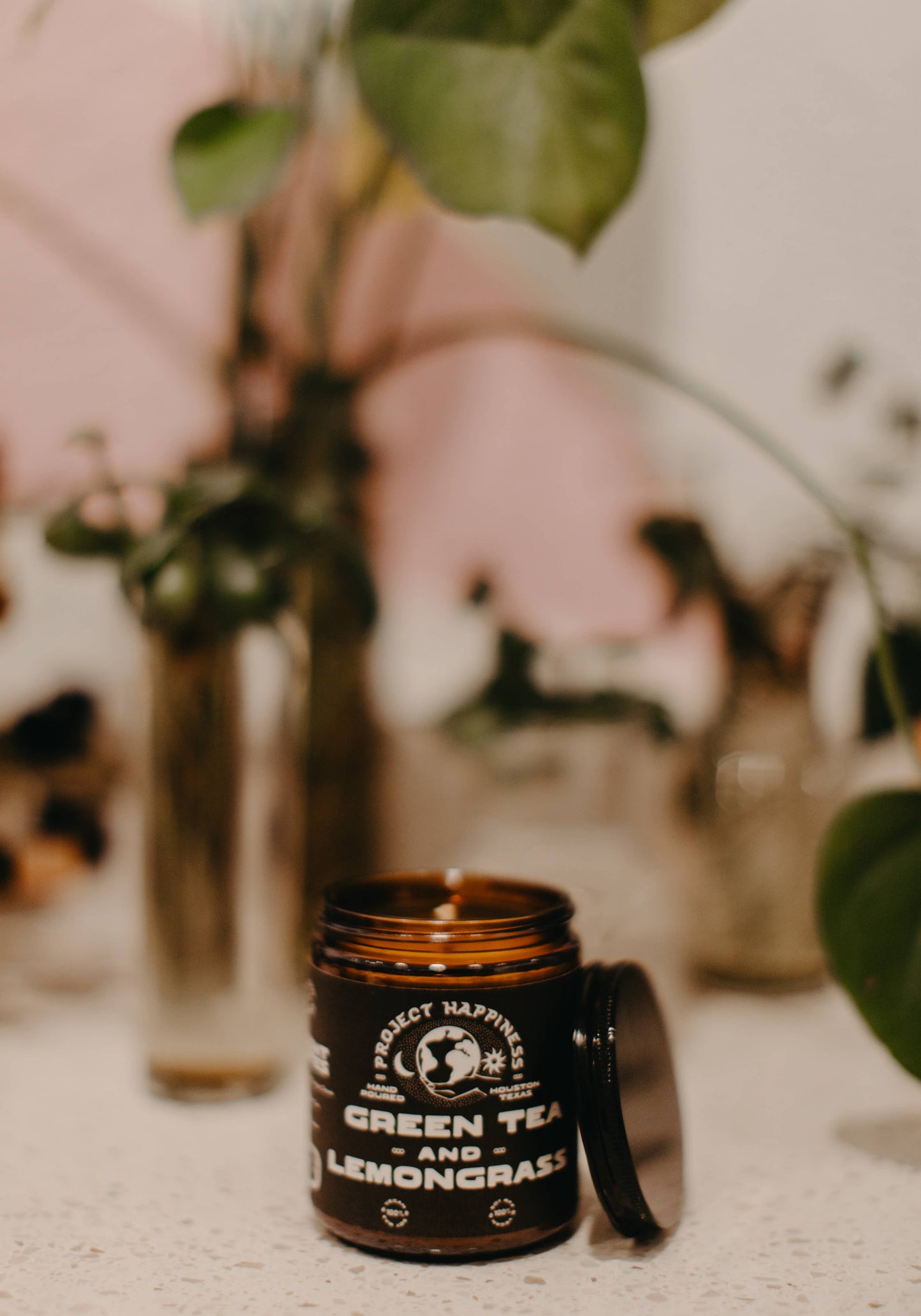 Green Tea and Lemongrass Soy Candle - 8oz | Citrus Scent