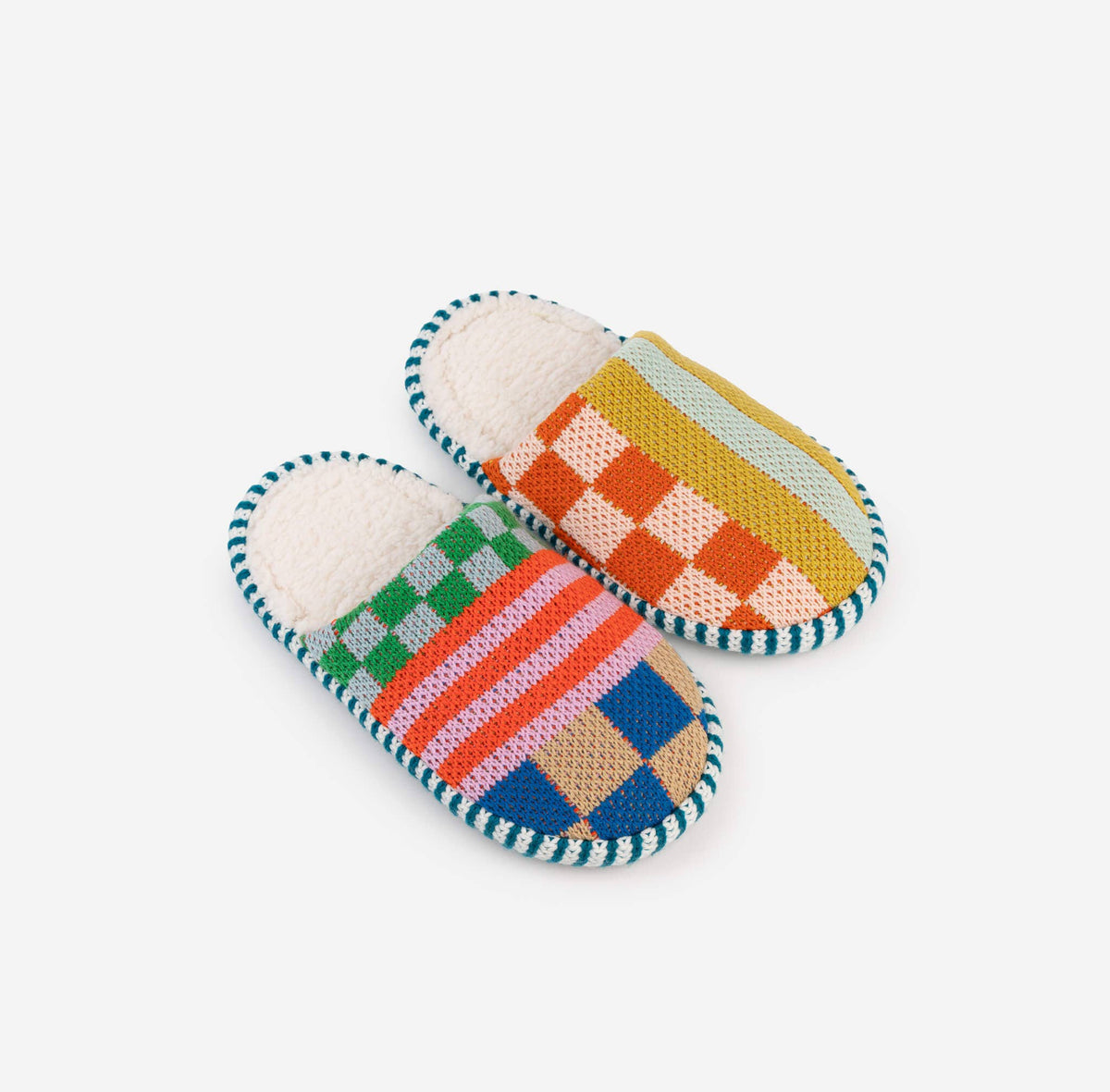 Pattern Patch Slide Slippers