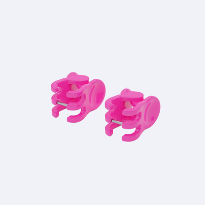 Mini Claw Clip Hoop Earrings in Dragon Fruit