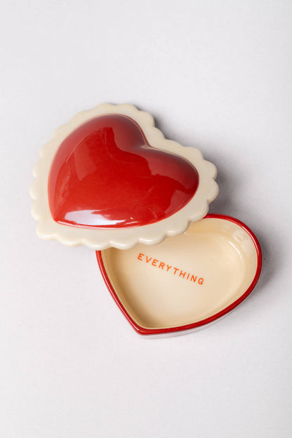 Ceramic Trinket Box, Heart