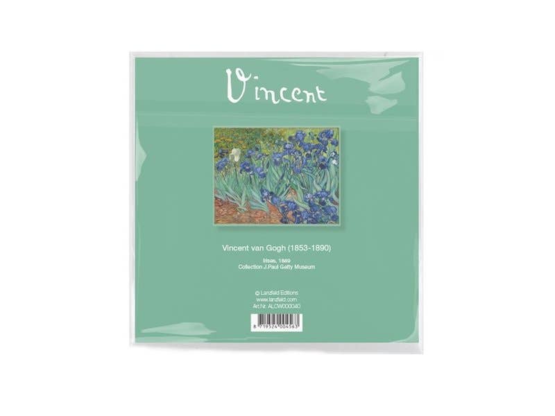 Lens cloth, 15 x 15 cm, Irises, Van Gogh