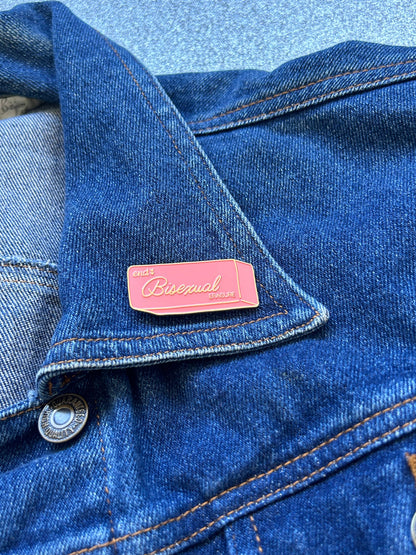 Bisexual Erasure Enamel Pin