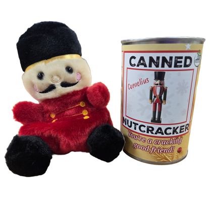Cornelius the Canned Nutcracker - Christmas Plush in a Can