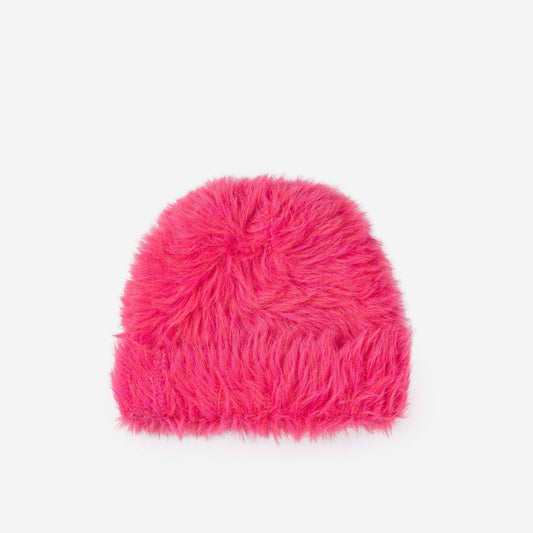 Faux Fur Knit Beanie