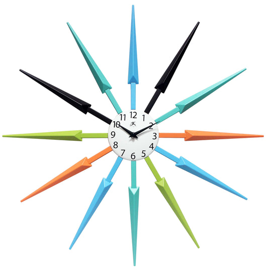 Midcentury/Modern Starburst Multi-Color Wall Clock