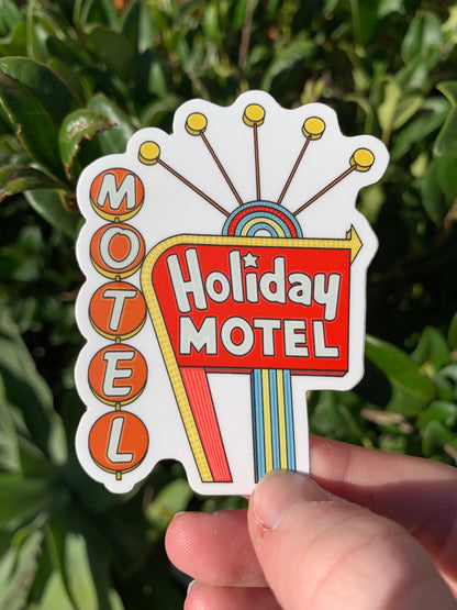 Vintage Neon Motel Sign Sticker