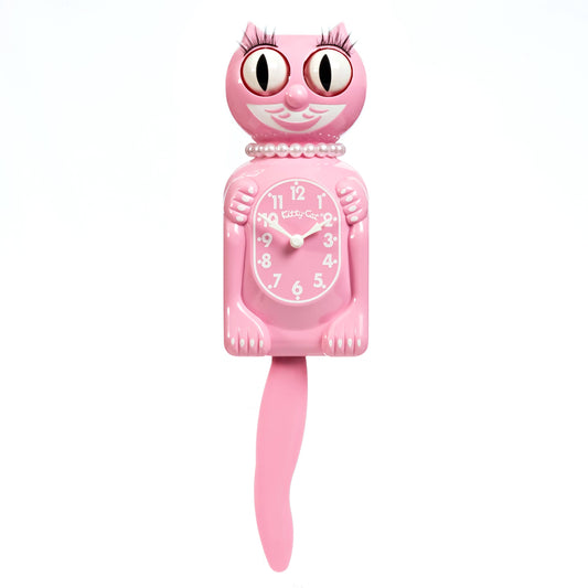 Pink Satin Miss Kitty-Cat Klock (Smaller Size)