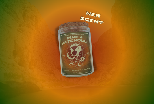 Pine and Patchouli Soy Candle - Big Bend National Park 11oz