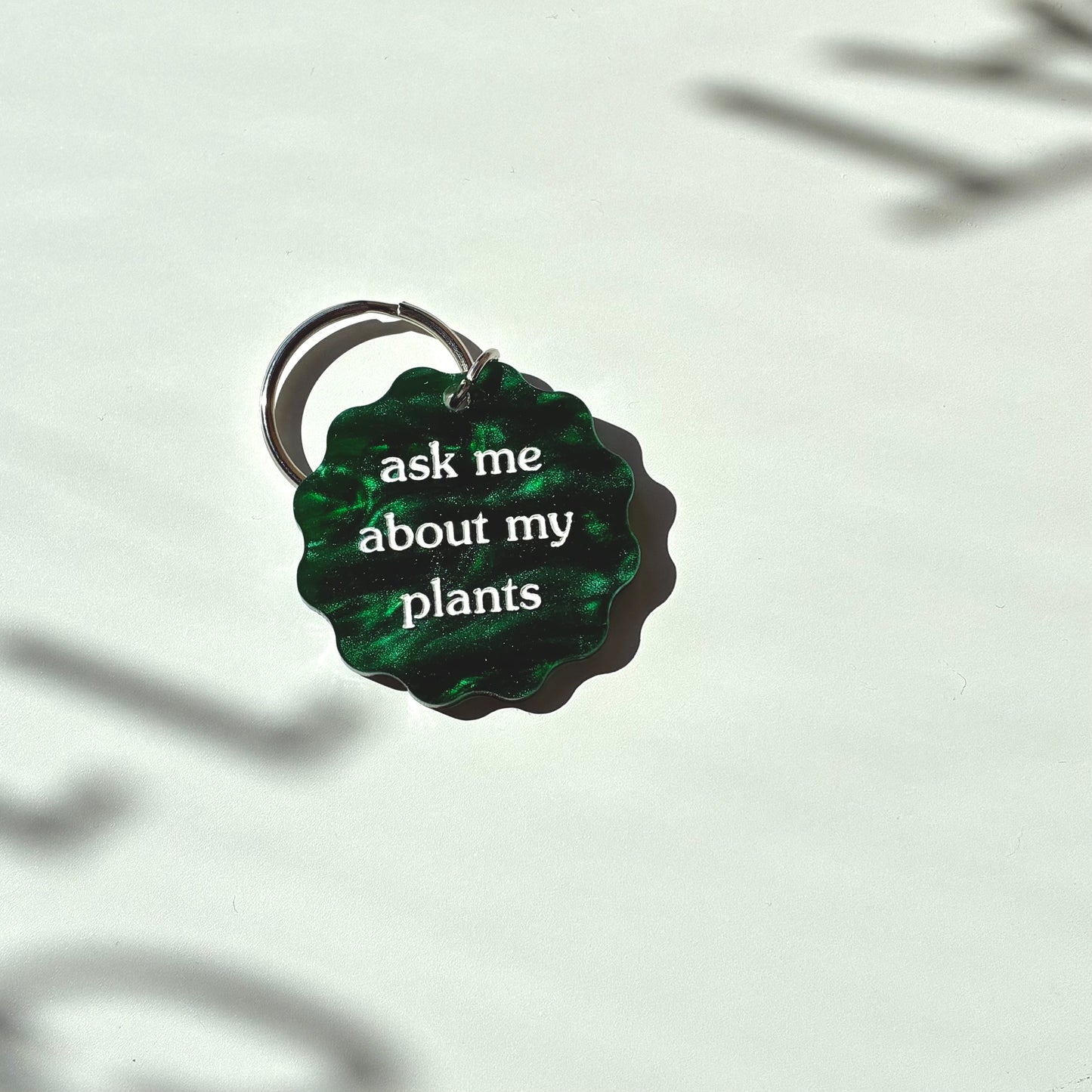 Ask Me About My Plants Keychain