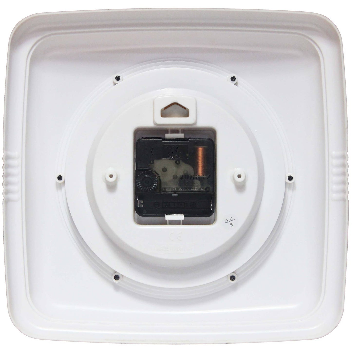 Retro Square Pastel Pink Indoor Wall Clock 9.25 Inch