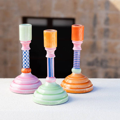 Enamel Candle Holder Set | Summer Home Decor Gifts |