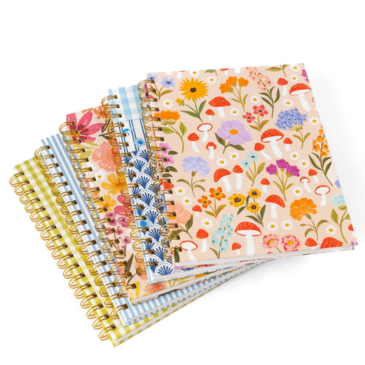 Floral 7x9 Hardcover Spiral Notebook