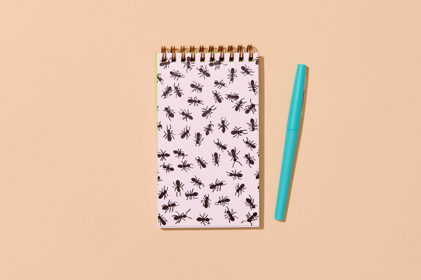 Ants Letterpress Pocket Size Spiral Notebook - Valentines Day Gift Mothers Day