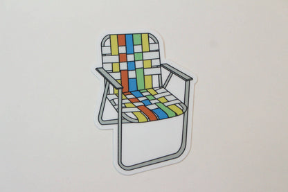 Vintage Aluminum Lawn Chair Sticker