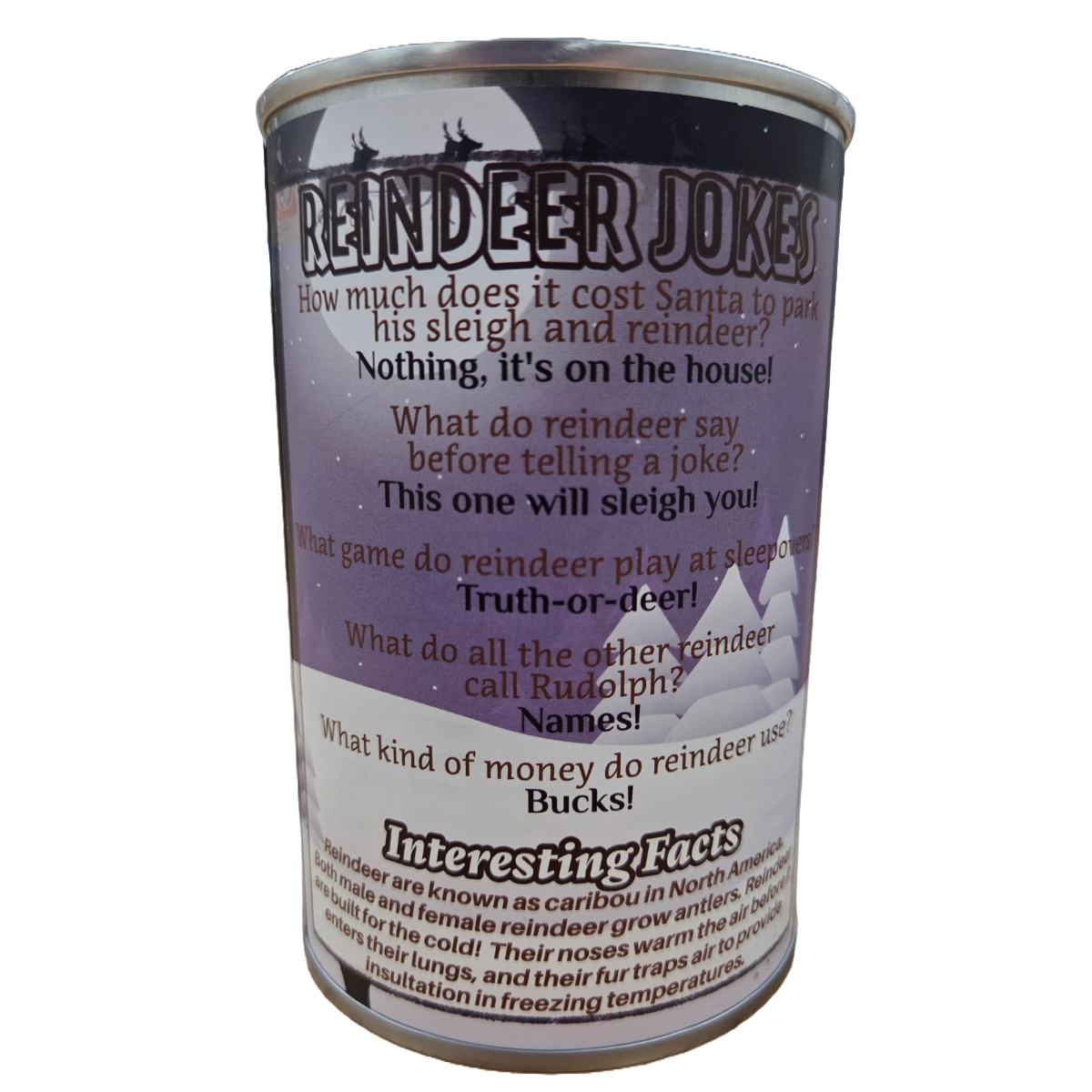 Jingle the Canned Reindeer - Christmas Plush in Can w/Jokes