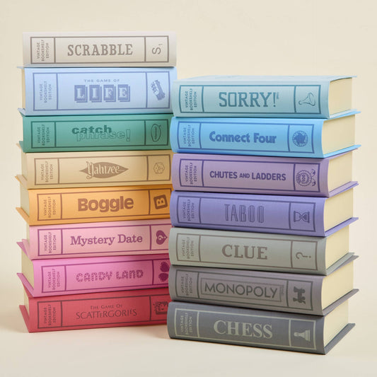 Classic Board Games- Vintage Bookshelf Edition
