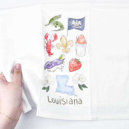 Louisiana Icons Tea Towel New Orleans Brand Home Decor USA