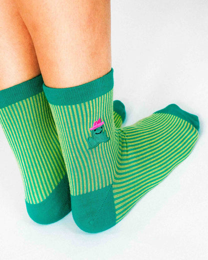 Cowgirl Frog Ribbed Ankle Sock by Hannah Packer