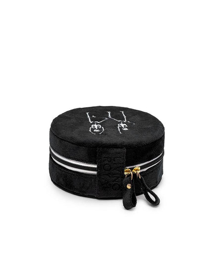 Velvet Jewelry Zip Case -Skeletons