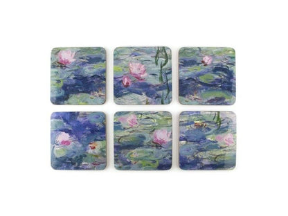 Coasters, Set Of 6, Monet, Waterlilies