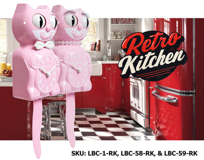 Bubblegum Pink Lady Kit-Cat Klock