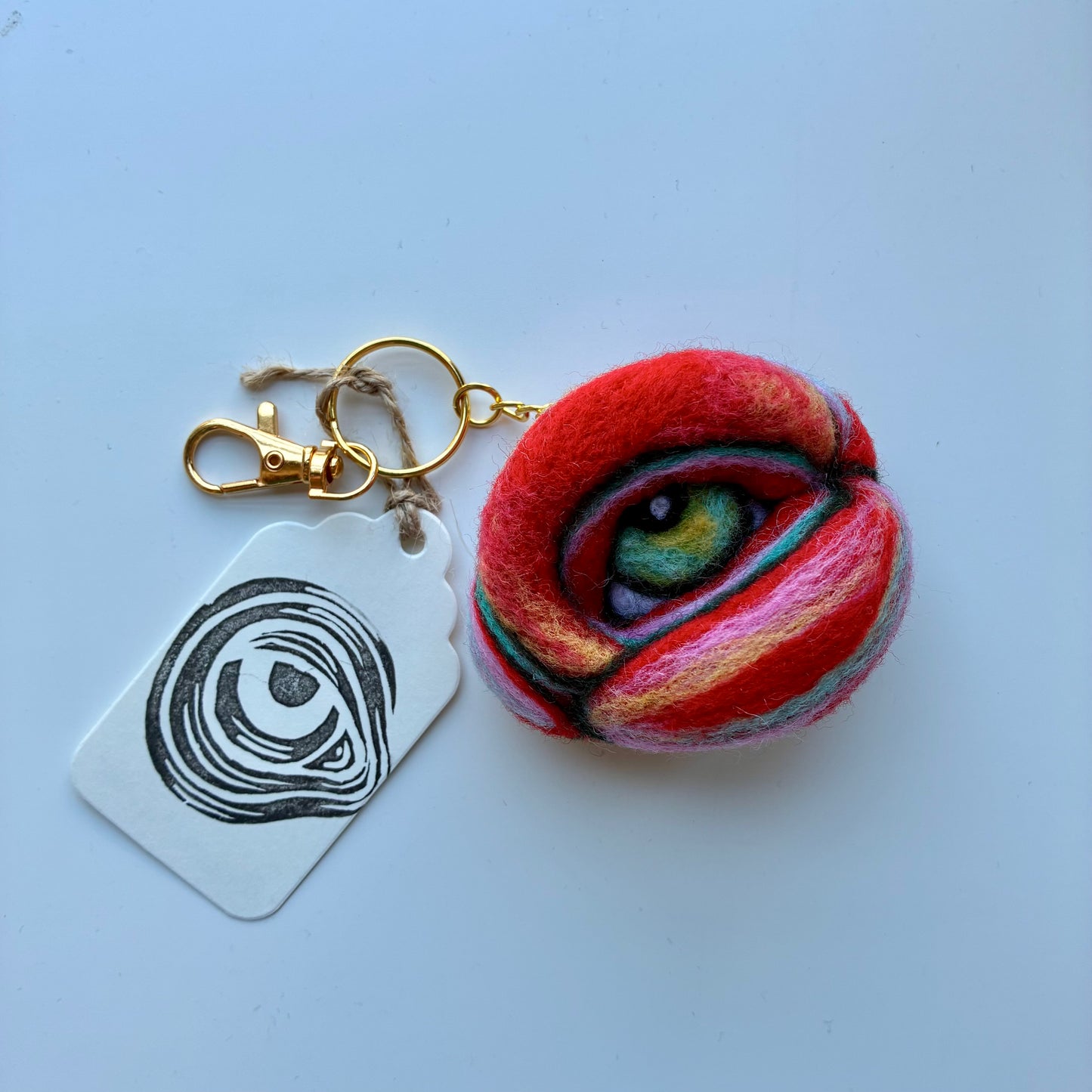 Felted Eye Keychains