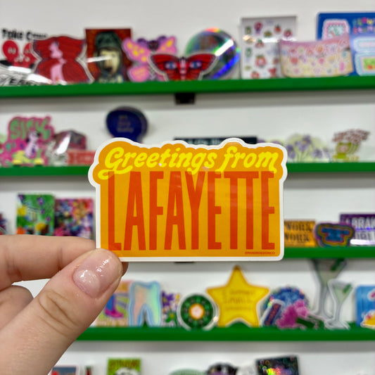 Greetings From Lafayette Sticker