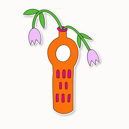 Donut Vase Sticker