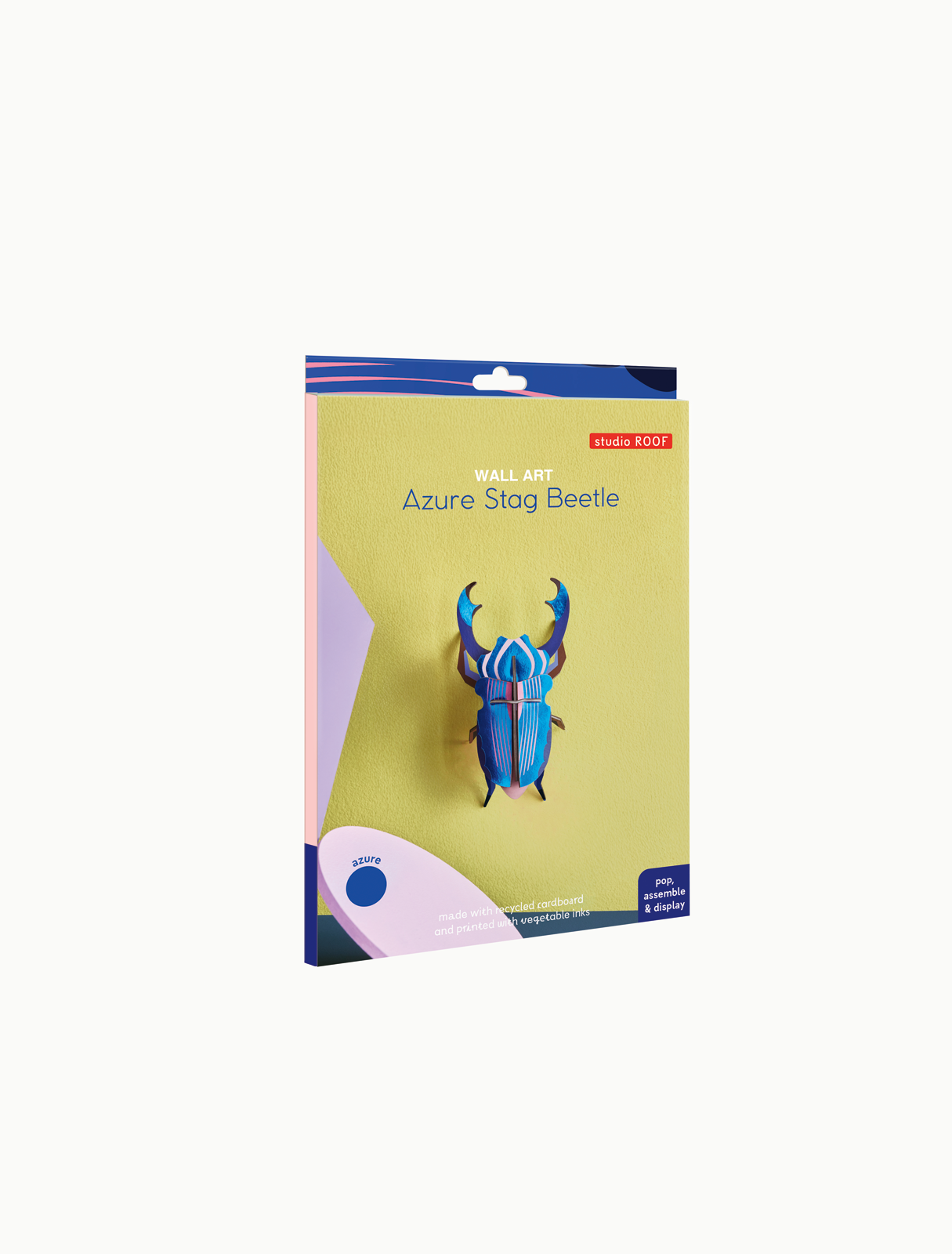 3D Wall Art - Radiant Beetle - Azure Stag Beetle