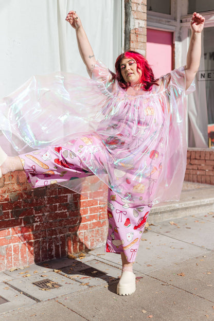 Size Inclusive Plus Size Ruffle Maxi Dress Sheer Pink