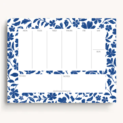 Floral Weekly Planner Notepad