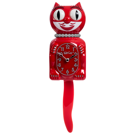 Retro Red Lady Kitchen Edition Kit-Cat Klock