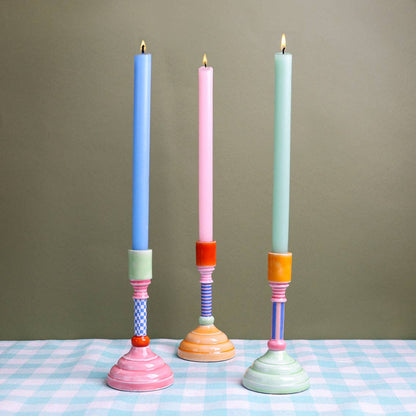 Enamel Candle Holder Set | Summer Home Decor Gifts |