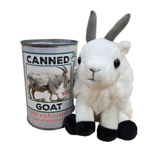 Billy the Canned Goat | Stuffed Animal Plush in Can w/Jokes