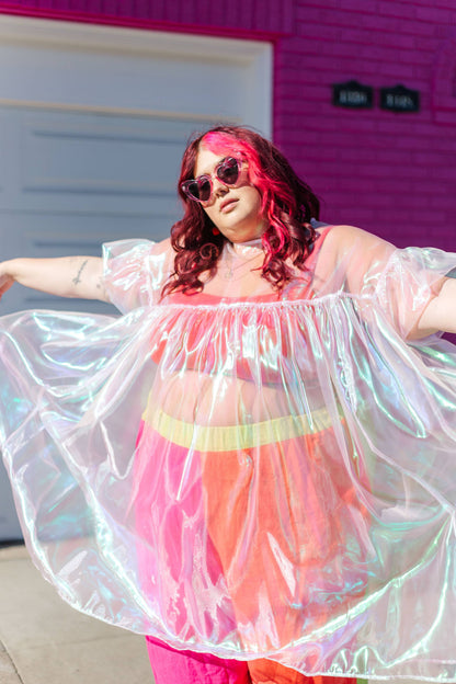 Size Inclusive Plus Size Ruffle Maxi Dress Sheer Pink
