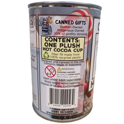Canned Hot Cocoa - Hot Chocolate Mug Plush Gift in Can