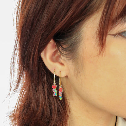 Queer Heart Hoop Earrings