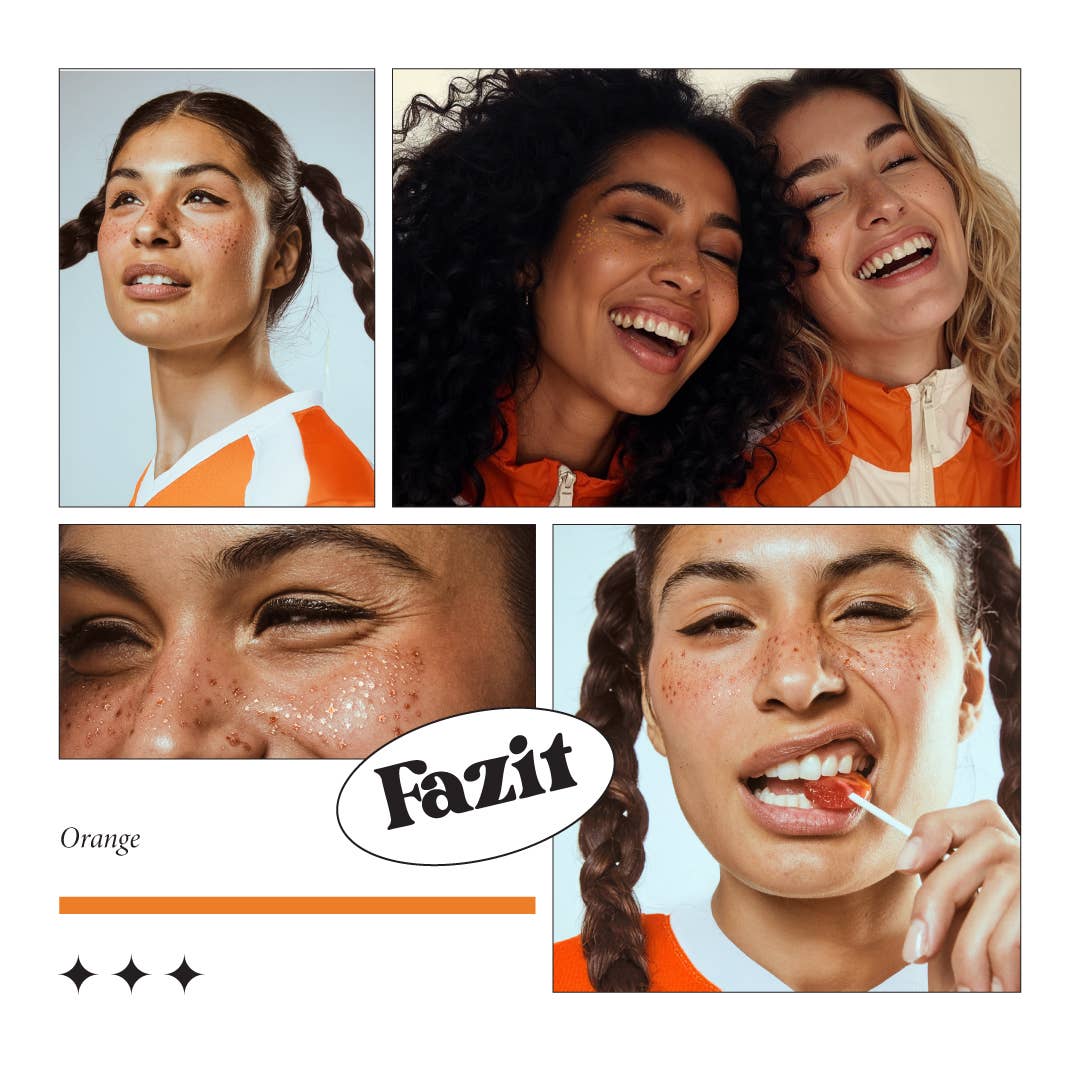 Orange Spirit Speckles Makeup Patches - Team Spirit Collection