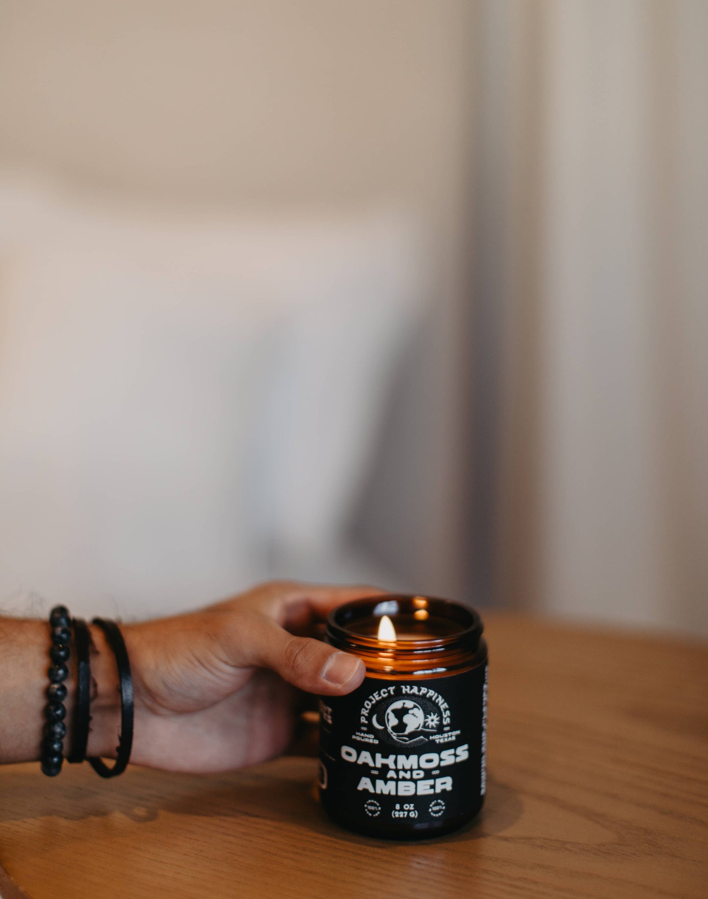 Oakmoss and Amber Soy Candle - 8oz | Valentine's Scent