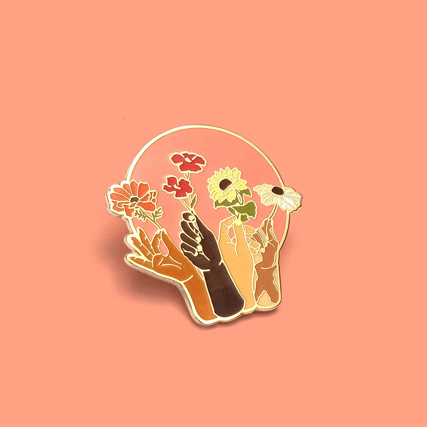 "Give Flowers" Pin