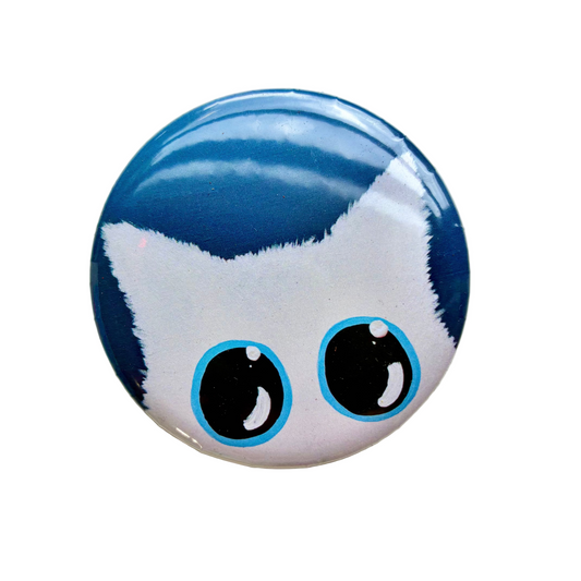 White Cat Button