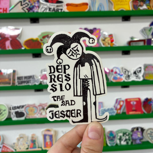 Depressio The Sad Jester Sticker