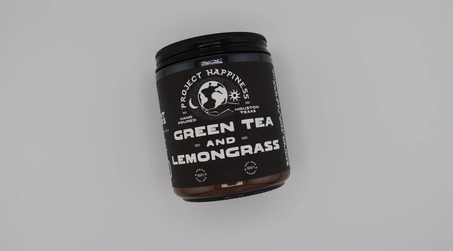 Green Tea and Lemongrass Soy Candle - 8oz | Citrus Scent