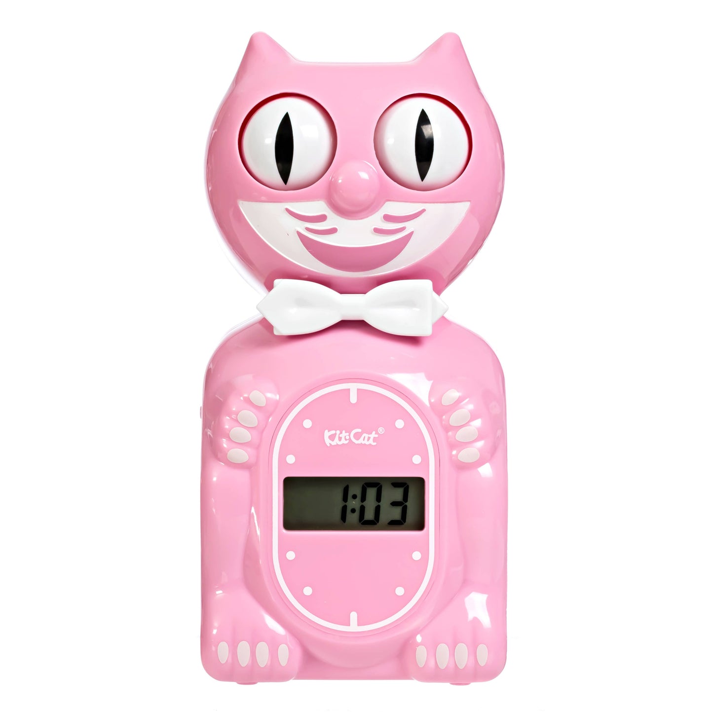 Solar Kit-Cat Digital Alarm Klock – Pink Satin