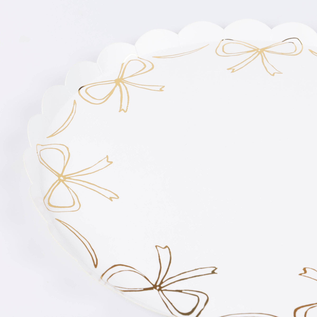 Gold Bow Dinner Plates
