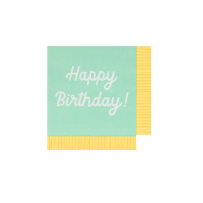 Mixed Happy Birthday Small Napkins